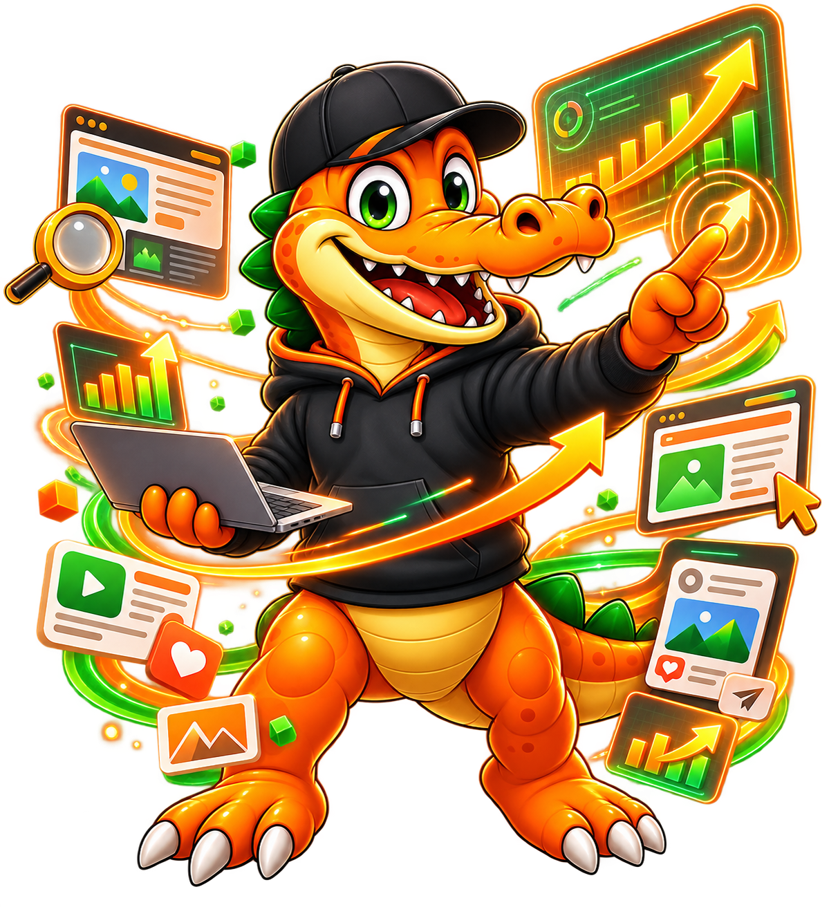 Digital Growth Pro package mascot visual