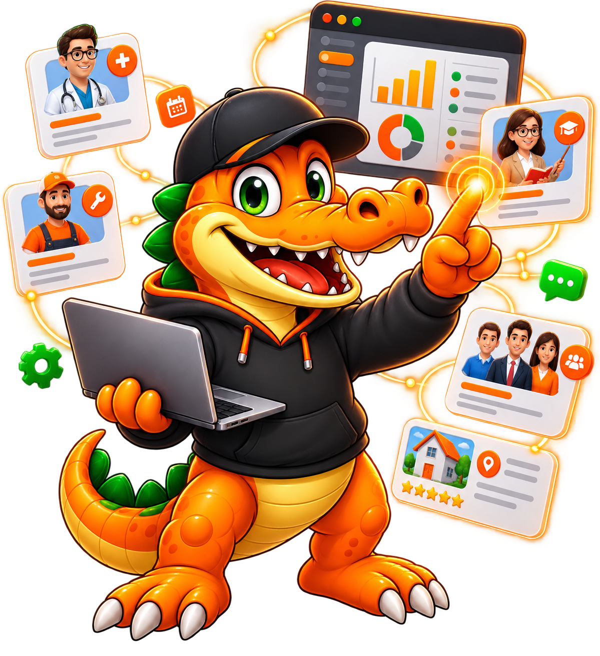 Dynamic Website package mascot visual