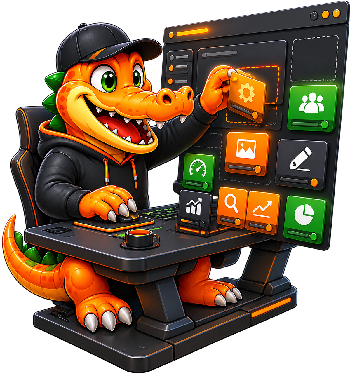 Fully Dynamic Website package mascot visual
