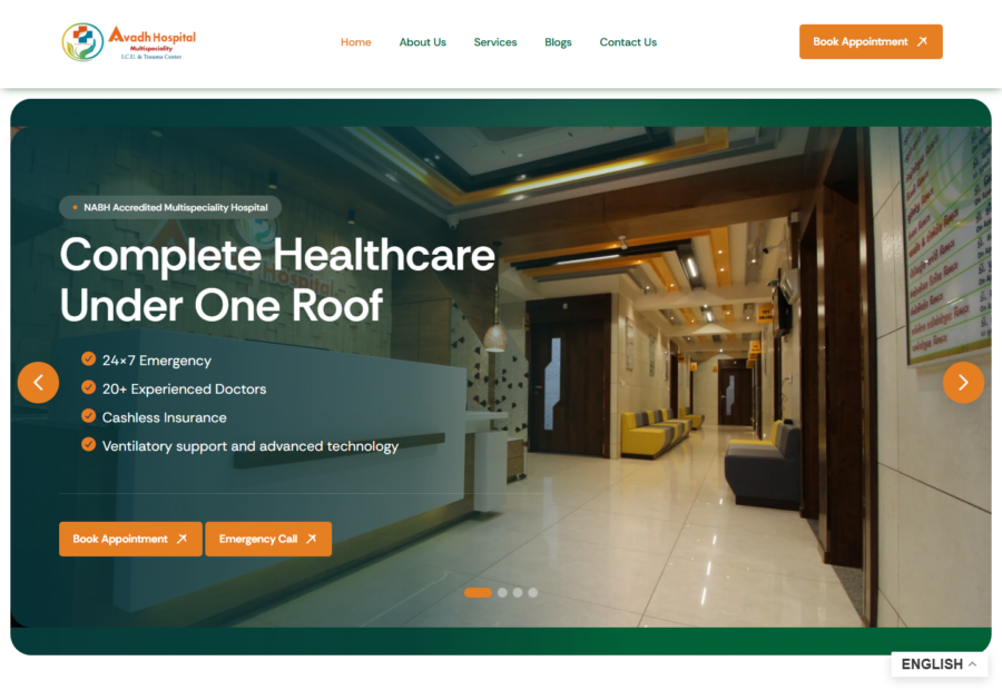 Avadh Hospital — Dynamic Multispeciality Healthcare Platform artwork