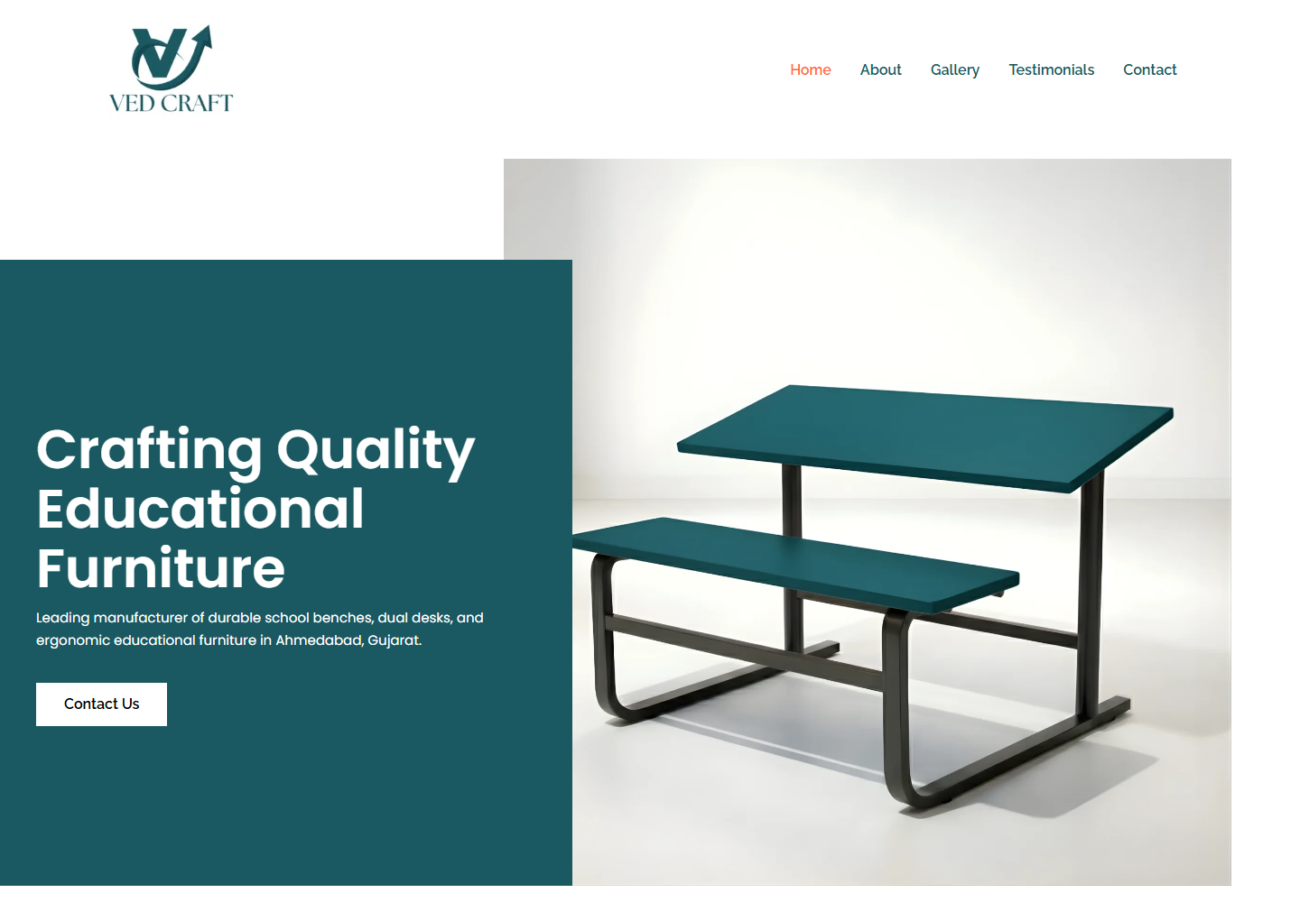 Ved Craft — Dynamic Educational Furniture Website artwork